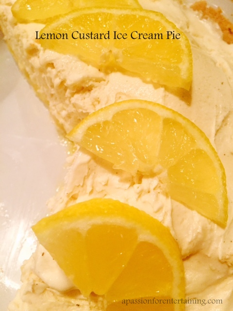 lemon custard ice cream pie