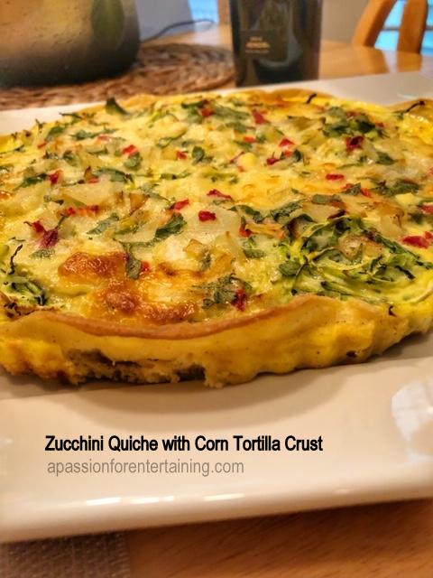 Zucchini Quiche with Corn Tortilla Crust · A Passion for Entertaining